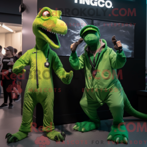 Green Deinonychus mascot...
