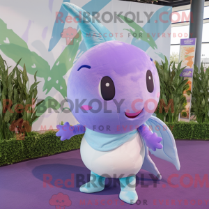 Lavender Narwhal mascot...