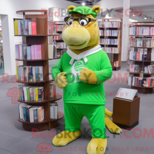 Lime Green Capybara mascot...