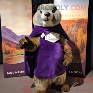 Purple Marmot mascot...