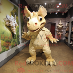 Krémová postava maskota...