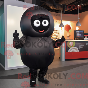 Sorte kødboller maskot...