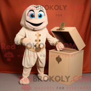 Beżowy skattekiste maskot...