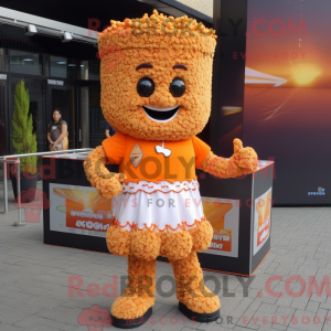 Orange Pop Corn maskot...
