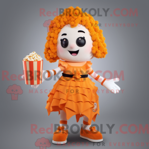 Mascotte de Pop Corn orange...