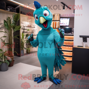 Cyan Fasan Maskottchen...