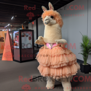 Peach Llama mascot costume...