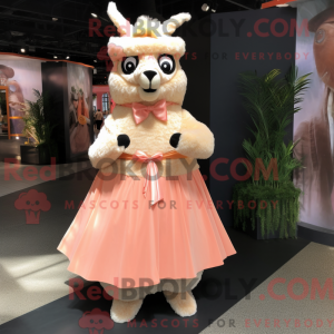 Peach Llama mascot costume...
