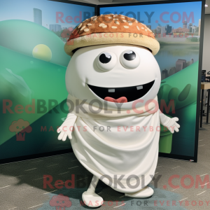 White Hamburger mascot...