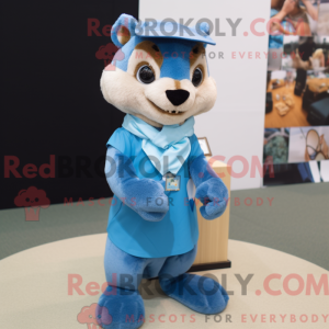 Figura azul da máscara de...