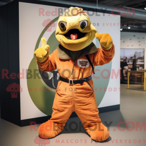 Rust Snake maskot kostume...
