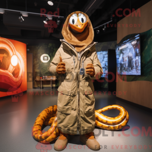 Rust Snake maskot kostume...
