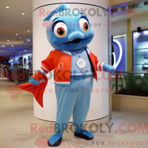 Sky Blue Salmon mascot...