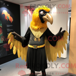 Gold Crow-maskotdraktfigur...