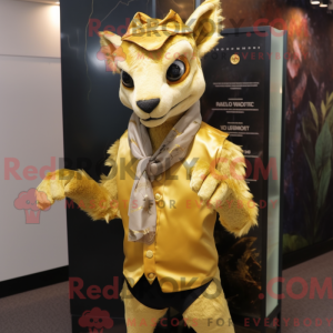 Guld Chupacabra maskot...