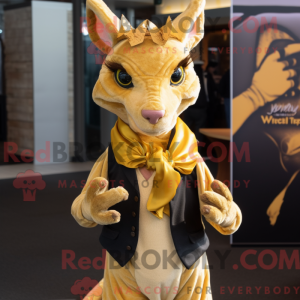 Gold Chupacabra mascot...
