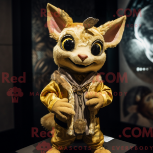Gold Chupacabra mascot...