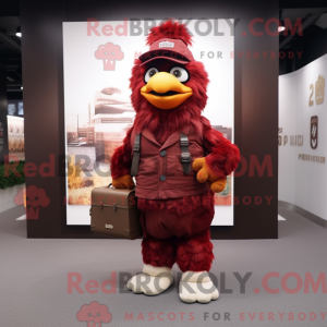 Maroon Fried Chicken mascot...