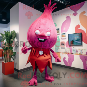 Magenta Onion mascot...