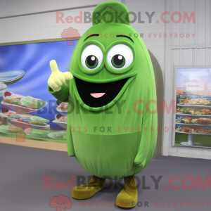 Olive Green Bean maskot...