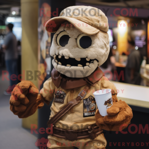 Tan Undead mascot costume...