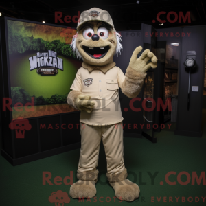 Tan Undead mascot costume...