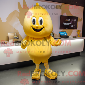 Gold Squash mascot costume...