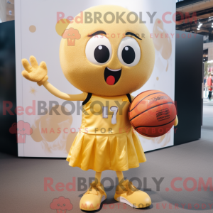 Gold Basketball Ball mascot...