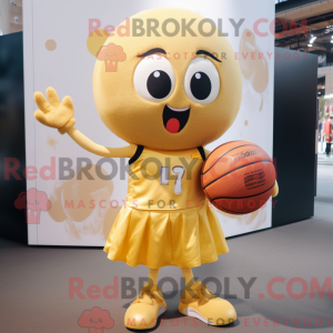 Gullbasketballballmaskotdra...