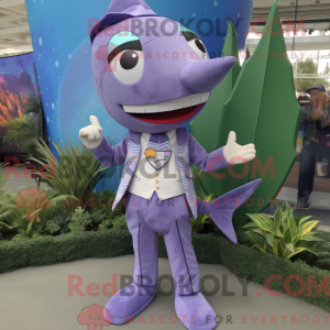 Lavender Swordfish mascot...