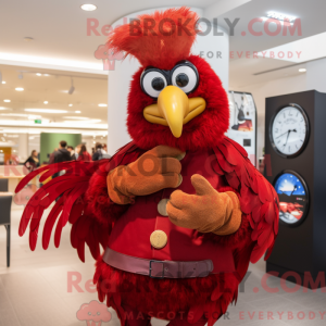 Rød Tyrkiet maskot kostume...