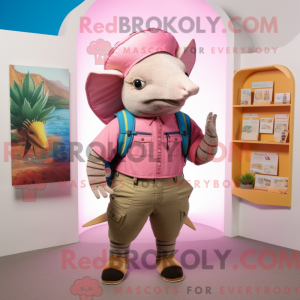 Pink Armadillo mascot...