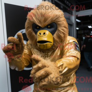 Gold Gorilla mascot costume...