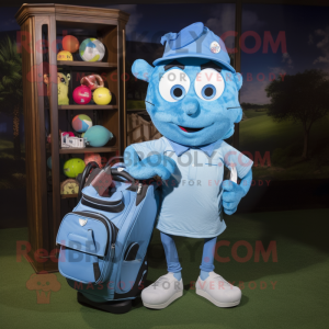 Blue Golf Bag maskot drakt...