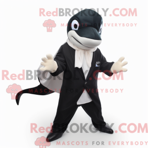 Cream Killer Whale maskot...