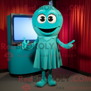 Teal Television mascot...