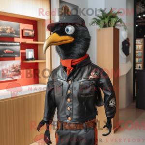 Sort spætte maskot kostume...
