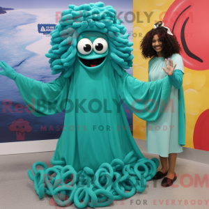Teal Fried Calamari mascot...