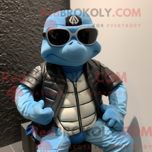 Sky Blue Turtle mascot...