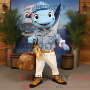 Sky Blue Swordfish mascot...