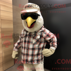 Beige Roosters mascot...