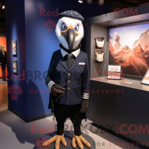 Navy Vulture maskot kostume...
