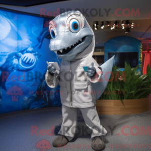 Sølv Barracuda maskot...