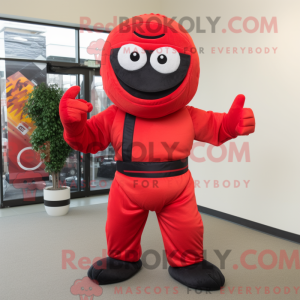 Red Ninja mascot costume...