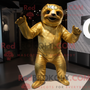 Gold Sloth-maskotdraktfigur...