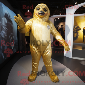 Gold Sloth-maskotdraktfigur...