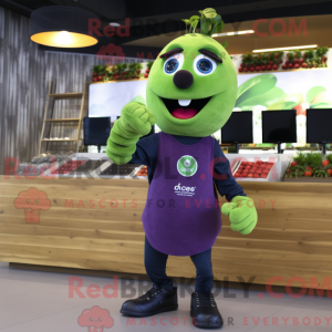 Olive Grape mascot costume...