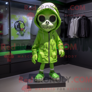 Lime Green Skull maskot...