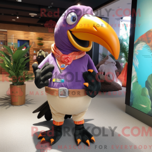 Lavendel Toucan maskot...