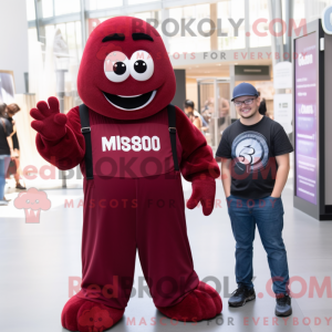 Maroon Ghost mascot costume...